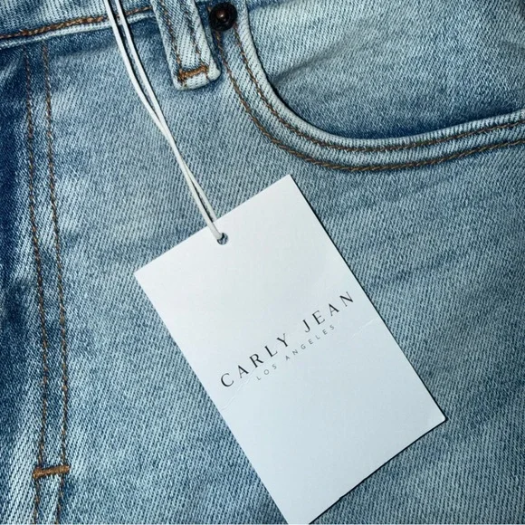 Carly Jeans Brooke Slim Straight Leg Jeans women’s sz 7 Light Wash stretch nwt - Picture 14 of 16